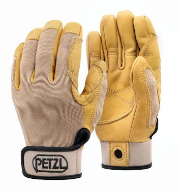 The Petzl Cordex gloves in Beige.