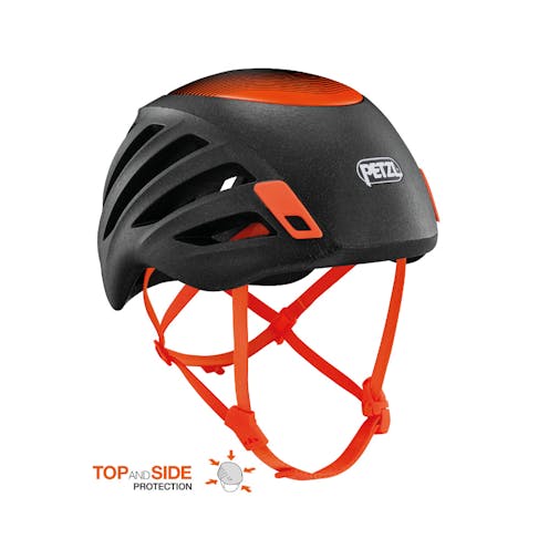 petzl irocco helmet black orange side profile