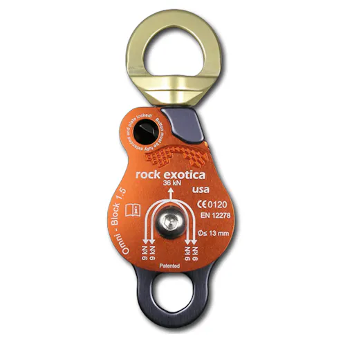 Rock Exotica Omni Block Swivel Pulley 1.5" Double Orange
