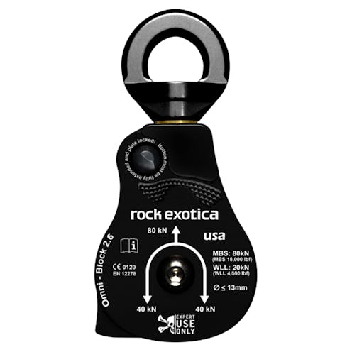 Rock Exotica Omni-Block Swivel Pulleys 2.6 Single Black