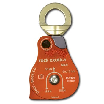 Rock Exotica Omni Block Swivel Pulleys 2.0" Single Orange 1