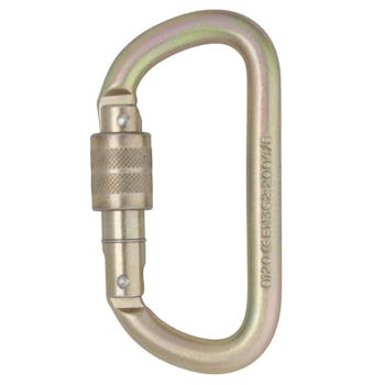 DMM Equal D Steel Connector Screwgate, Light Gold