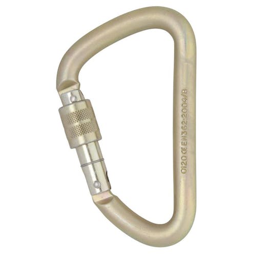 DMM Klettersteig Steel Connector, Screw gate, Light Gold