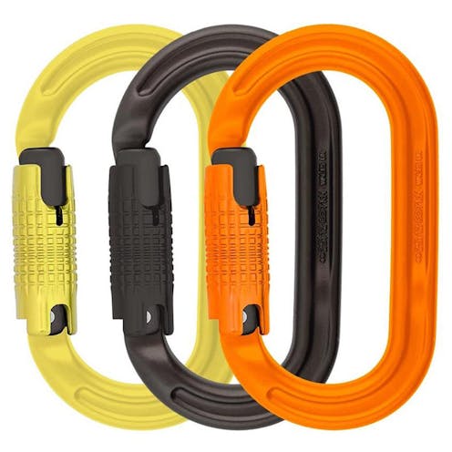 DMM Ultra O Locksafe Carabiner 3 pack Lime, Matt Grey, Orange