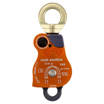Rock Exotica Omni Block Swivel Pulley 1.1 Double Orange