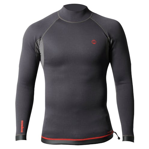 Ti Vest 1mm neoprene wetsuit long sleeve top in grey/red from Nookie