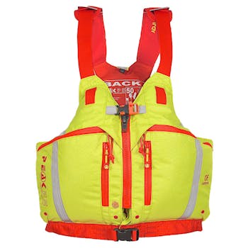 Explorer Zip buoyancy aid in lime from Peak UK