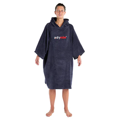 Towelling robe in navy from Dryrobe
