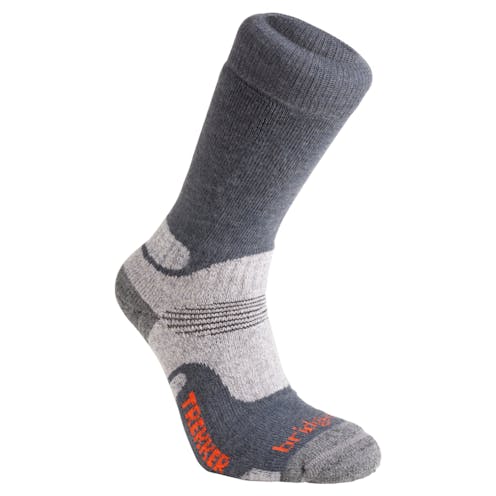 Mens Hike Midweight Merino Performance Sock in Gun Metal from Bridgedale