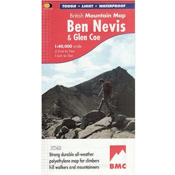 glen cole and ben nevis british mountain map