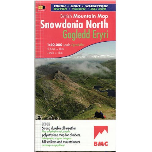 gogledd eryri british mountain map