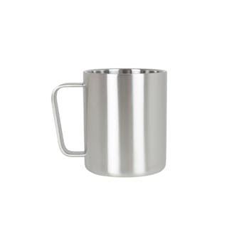 A stainless steel camping mug from Lifeventure