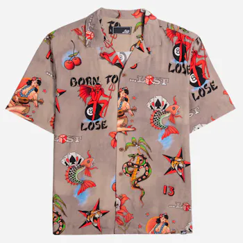 Lost Scrapbook Woven Shirt Stone