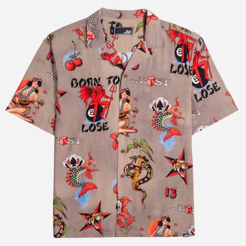 Lost Scrapbook Woven Shirt Stone