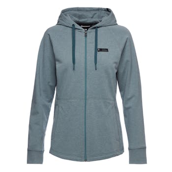 Black Diamond Womens Mountain Transparency Full Zip Hoodie Storm Blue Heather
