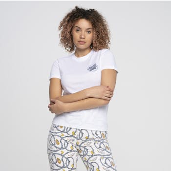 Santa Cruz Gingham Dot T-Shirt White