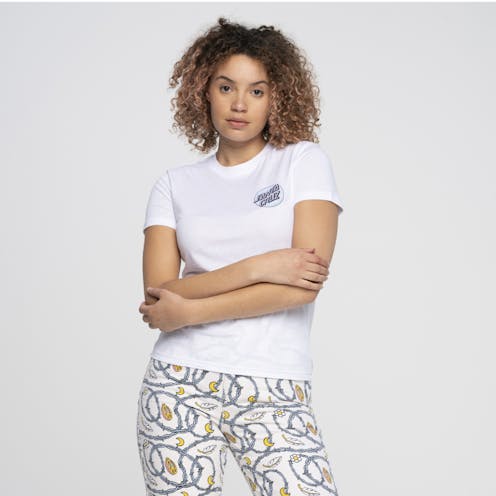 Santa Cruz Gingham Dot T-Shirt White