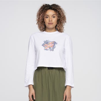 Santa Cruz Dragon Long Sleeve Dot T-Shirt White