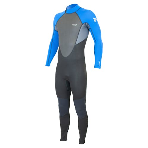 Alder Impact Mens Full 3.2 Wetsuit. Black Royal Ash Colour. Front.
