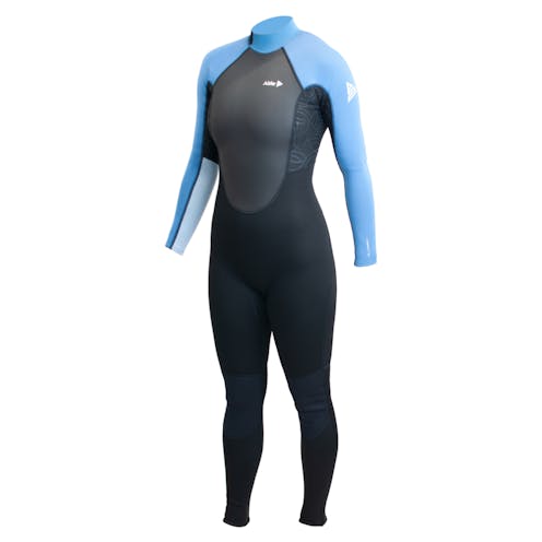 alder impact womens full 3.2 wetsuit. Front image.
