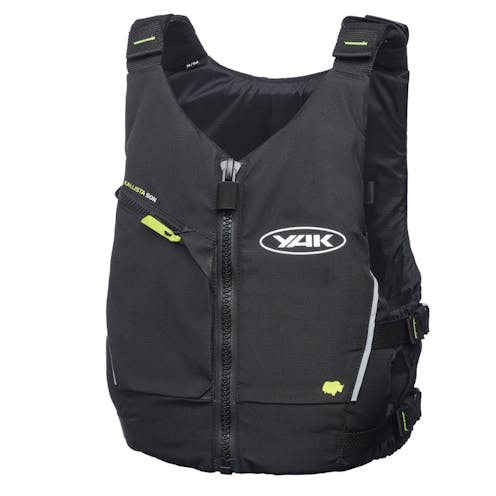 Black Yak Kallista zip buoyancy aid. Front image.