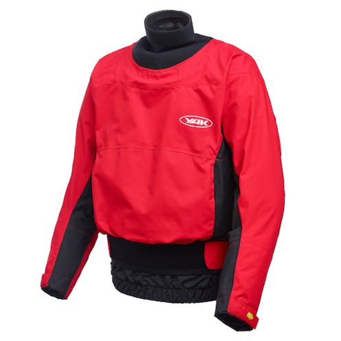 Red Yak paddling jacket. Front image