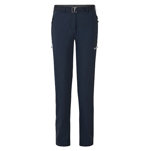 Montane Womens Terra Stretch Pants Eclipse Blue, Navy Blue, Image Shows Front of Pants