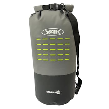 Yak 40L Dry Bag, Grey and Darkgrey, front facing image