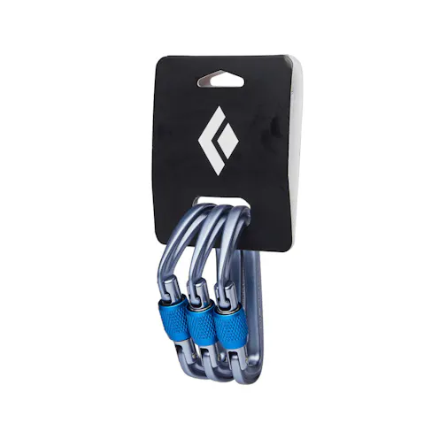 black diamond HotForge Screwgate Carabiner 3 Pack grey