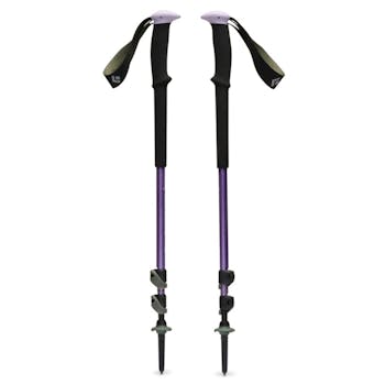 Black Diamond Trail Trekking Poles in Purple. Collapsed.