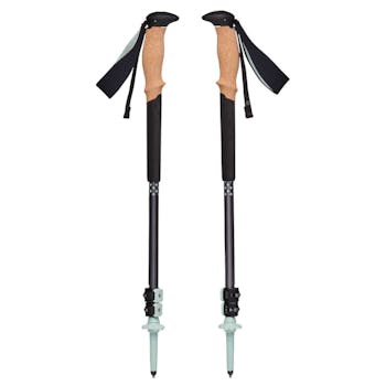 BD Pursuit Trekking Poles in Green. Collapsed.