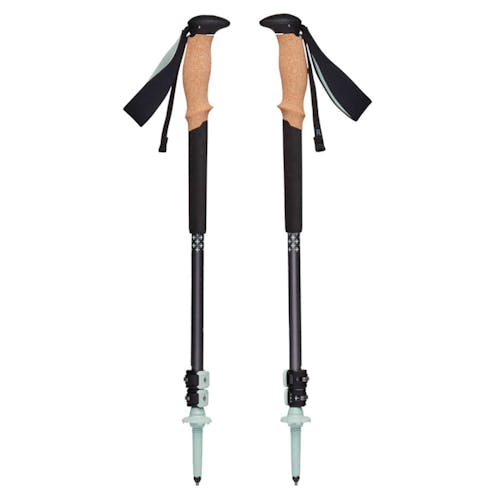 BD Pursuit Trekking Poles in Green. Collapsed.