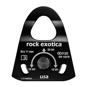 Mini Machined Single Pulley in Black