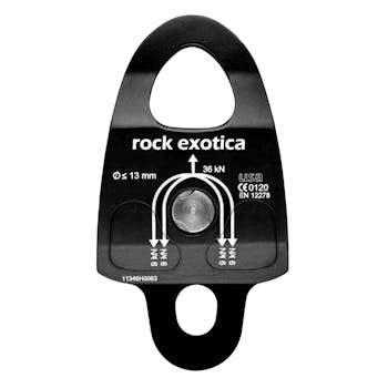 Rescue Double Pulley in Black